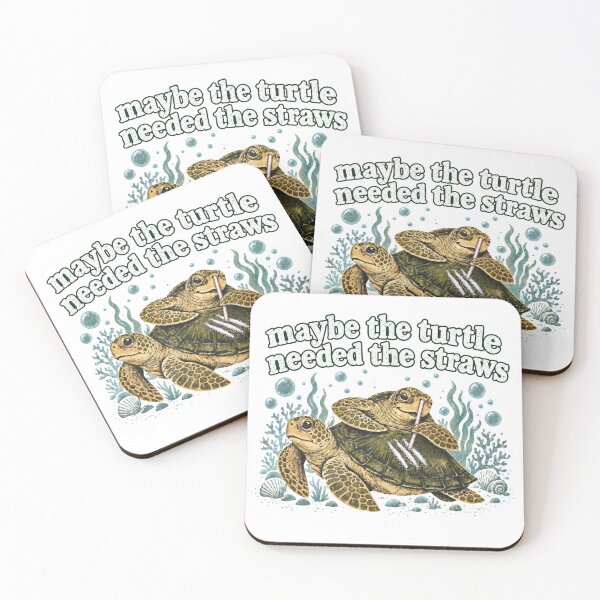 Item preview,  Maybe the Turtle Needed the Straws Sea Turtle Humor designed and sold by KireVeronica.