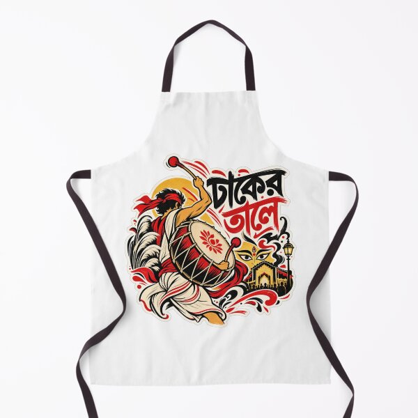 Item preview, Dhaaker Taale Durga Puja Dhaki Bengali Festival Art designed and sold by aneekhait.