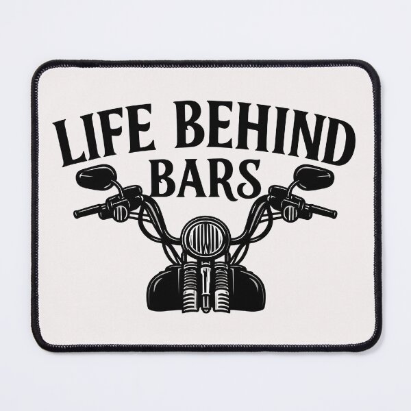 Item preview, Life Behind Bars Funny Cycling Motorcycle Rider designed and sold by SiroBellucci.