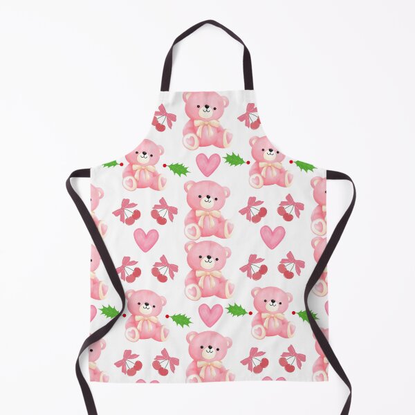 Item preview, Kawaii Coquette Pink Teddy Bear & Cherry Pattern designed and sold by rspsp.
