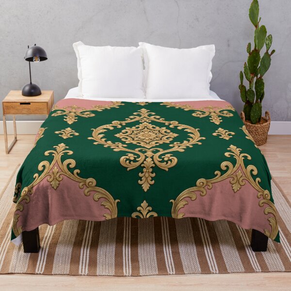 Item preview, Emerald Green & Dusk Pink Gold Baroque designed and sold by DesignsByPrnces.