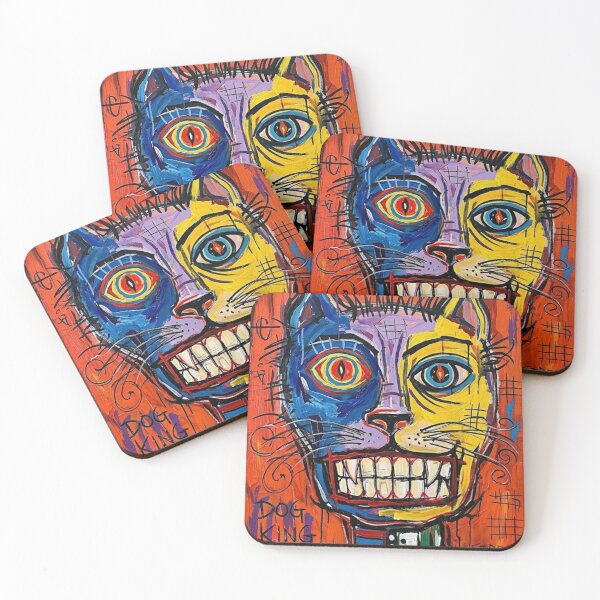 Item preview, Grungy Street Art Cat - Urban Graffiti Alley Cat designed and sold by CattlettArt.