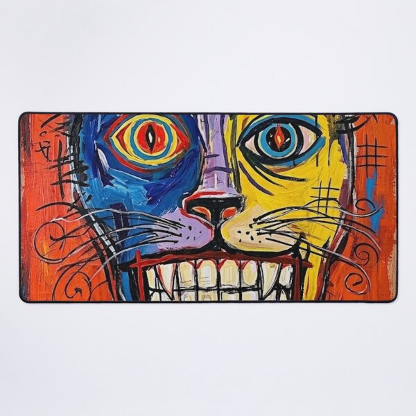 Item preview, Grungy Street Art Cat - Urban Graffiti Alley Cat designed and sold by CattlettArt.