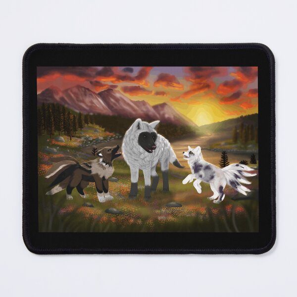 Item preview, Majestic Wolves in a Scenic Landscape designed and sold by roamgrain.