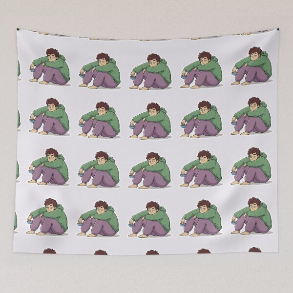 Item preview, Lazy Person Sticker – Funny Tired Human Snack Lover Vinyl Sticker designed and sold by Pransis_Diginer_26.