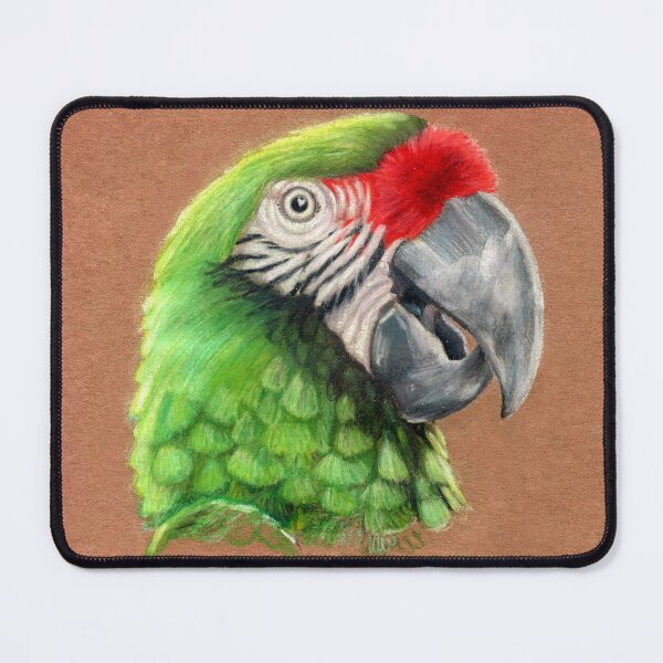 Item preview, Hand Drawn Colored Pencil Great Green Macaw designed and sold by PixelBrujeria.