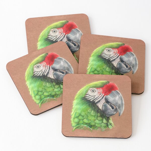 Item preview, Hand Drawn Colored Pencil Great Green Macaw designed and sold by PixelBrujeria.