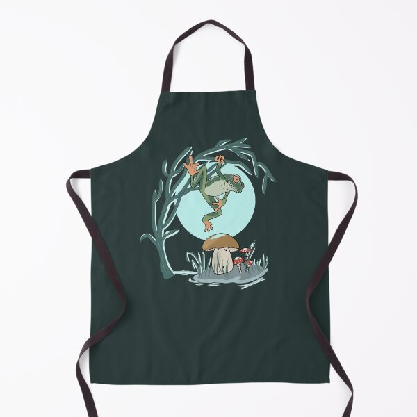 Item preview, Frog Goblincore Mushroom Moon Cottagecore Whimsical Toad Illustration designed and sold by LeshanArt.