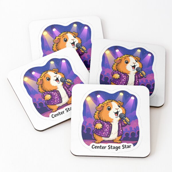 Item preview, Cute Guinea Pig Singer – Center Stage Star Singer Gift designed and sold by Isliath.