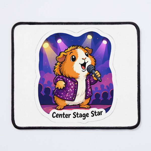 Item preview, Cute Guinea Pig Singer – Center Stage Star Singer Gift designed and sold by Isliath.