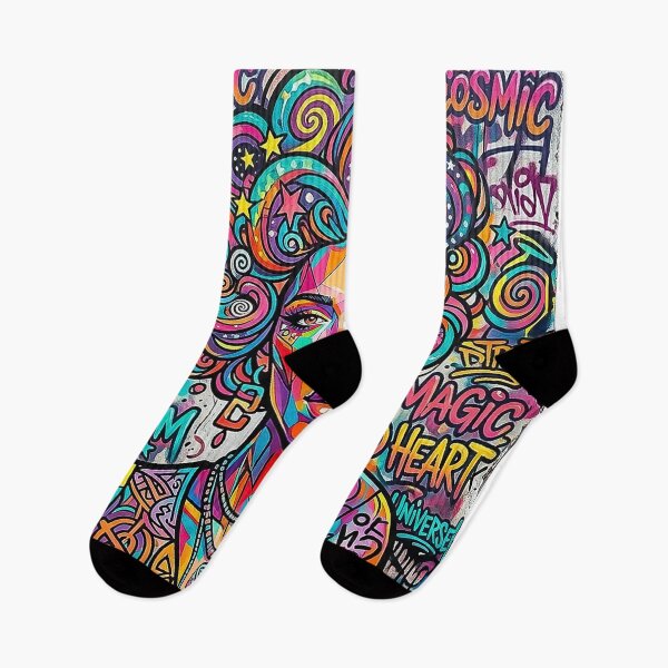 Item preview, Bright Graffiti Girl Portrait - Pop Art Streetwear Design designed and sold by CattlettArt.