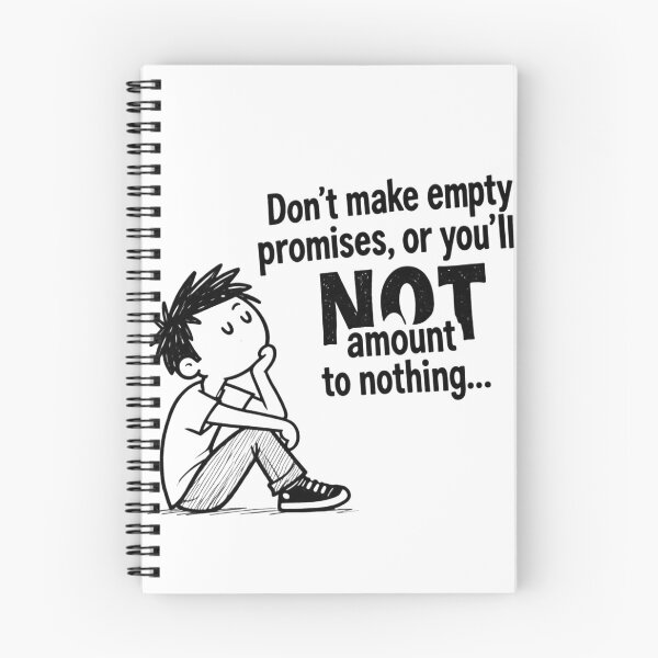 Item preview, T-shirt featuring a graphic of a sad figure titled "Empty Promises" (Alternatively: An illustration of a sad man losing everything due to habitual lies... "Don't make empty promises") designed and sold by Nela-&-Lena.