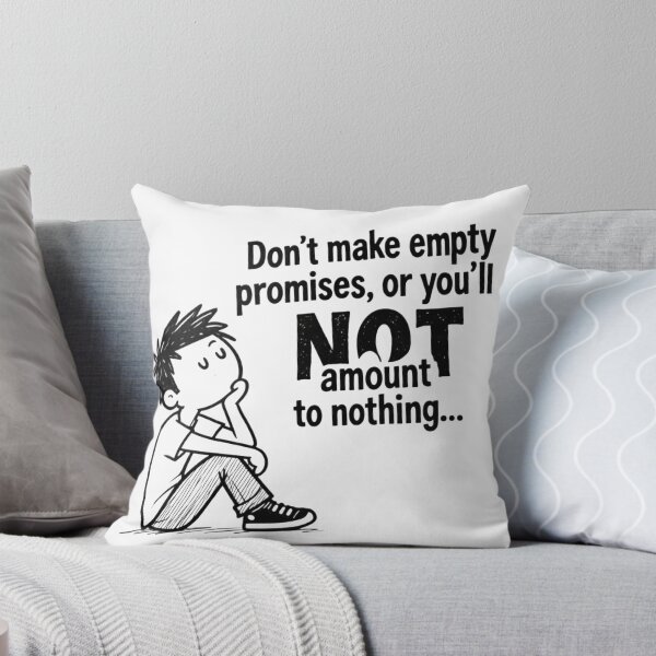 Item preview, T-shirt featuring a graphic of a sad figure titled "Empty Promises" (Alternatively: An illustration of a sad man losing everything due to habitual lies... "Don't make empty promises") designed and sold by Nela-&-Lena.