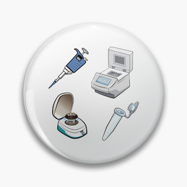 Item preview, Pcr Equipment Sticker Set With Pipette Thermocycler Centrifuge Microcentrifuge Tube designed and sold by giffywallss.
