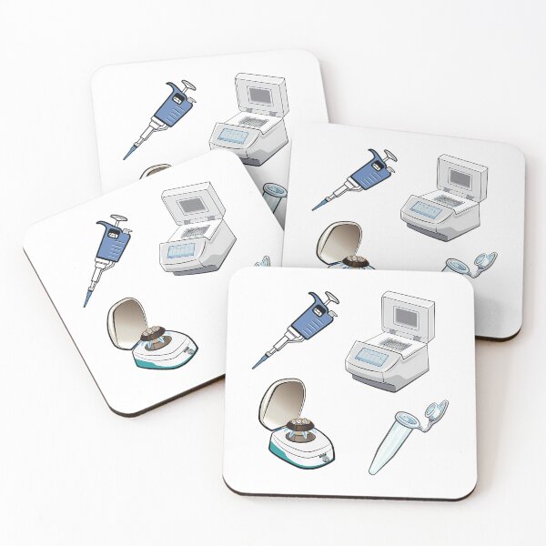 Item preview, Pcr Equipment Sticker Set With Pipette Thermocycler Centrifuge Microcentrifuge Tube designed and sold by giffywallss.
