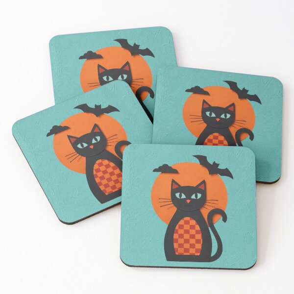 Item preview, Spooky Black Cat - Cute Witchy Art for Kids designed and sold by Tootley.