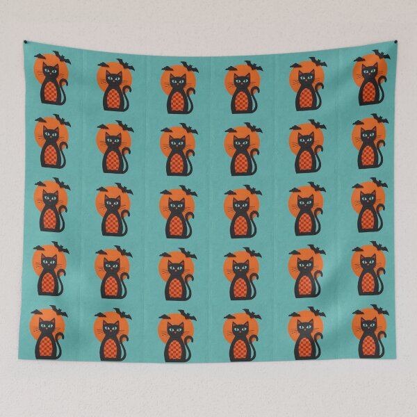 Item preview, Spooky Black Cat - Cute Witchy Art for Kids designed and sold by Tootley.