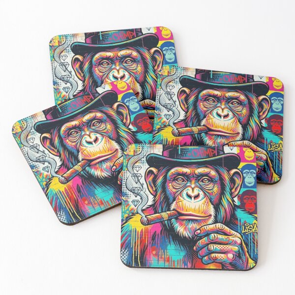 Item preview, Graffiti Chimp Top Hat - Cool Smoking Monkey Pop Art designed and sold by CattlettArt.