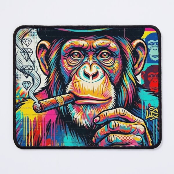 Item preview, Graffiti Chimp Top Hat - Cool Smoking Monkey Pop Art designed and sold by CattlettArt.