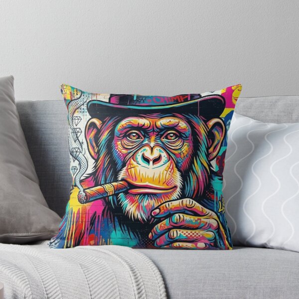 Item preview, Graffiti Chimp Top Hat - Cool Smoking Monkey Pop Art designed and sold by CattlettArt.