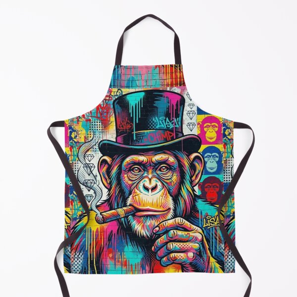 Item preview, Graffiti Chimp Top Hat - Cool Smoking Monkey Pop Art designed and sold by CattlettArt.