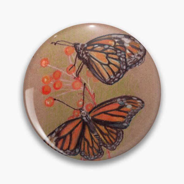 Item preview, Hand Drawn Colored Pencil Monarch Butterflies designed and sold by PixelBrujeria.