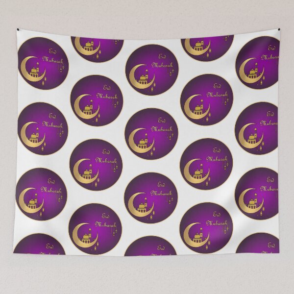 Item preview, Eid Mubarak - Gold And Purple designed and sold by 99organizersd.