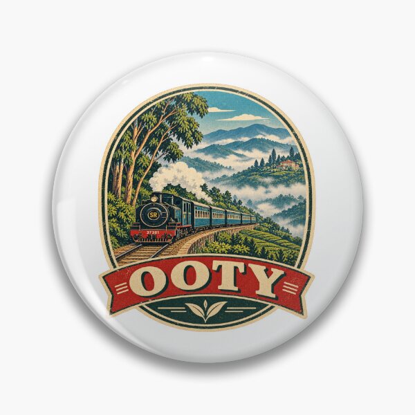 Item preview, Ooty Nilgiri Mountain Railway Vintage Travel Poster designed and sold by Globalcitytees.