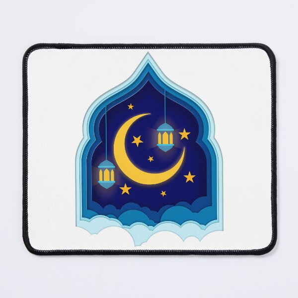 Item preview, Islamic Moon Stars And Lantern - Dark Blue Version designed and sold by 99organizersd.