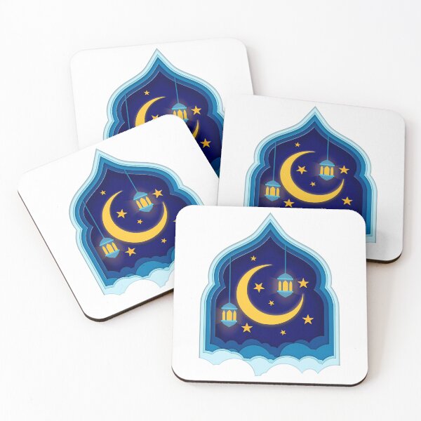 Item preview, Islamic Moon Stars And Lantern - Dark Blue Version designed and sold by 99organizersd.