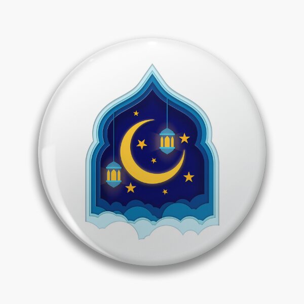 Item preview, Islamic Moon Stars And Lantern - Dark Blue Version designed and sold by 99organizersd.