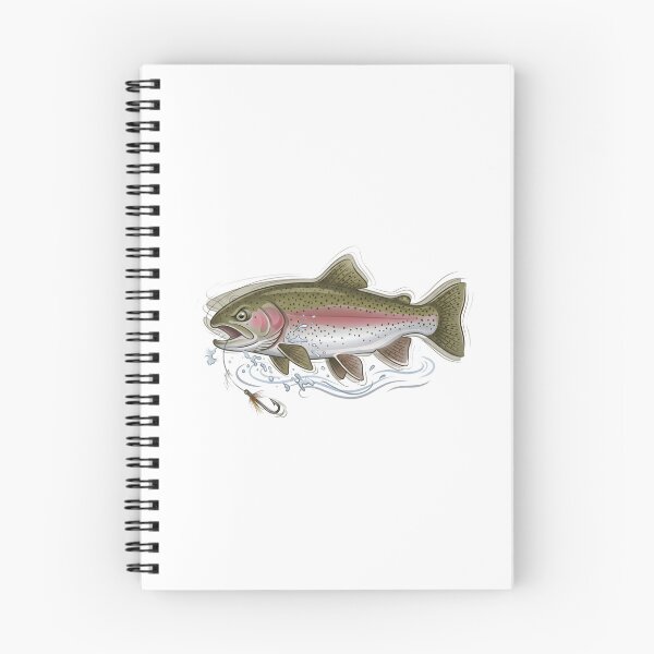 Item preview, Leaping Rainbow Trout Fly Fishing Strike Graphic designed and sold by NobleCast .