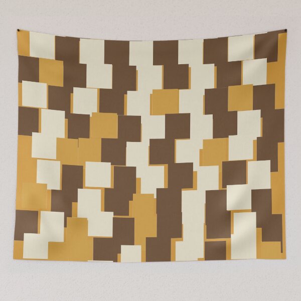 Item preview, 70s Retro Op Art Melting Checkerboard Distortion Abstract Grid Pattern designed and sold by KungPowUnicorn.