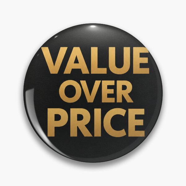 Item preview, Value Over Price | Gold and Charcoal Money Quote designed and sold by Zaramodo.