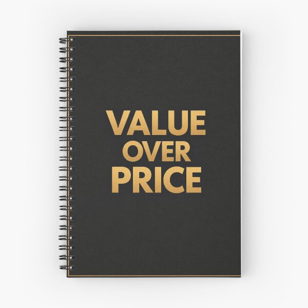 Item preview, Value Over Price | Gold and Charcoal Money Quote designed and sold by Zaramodo.