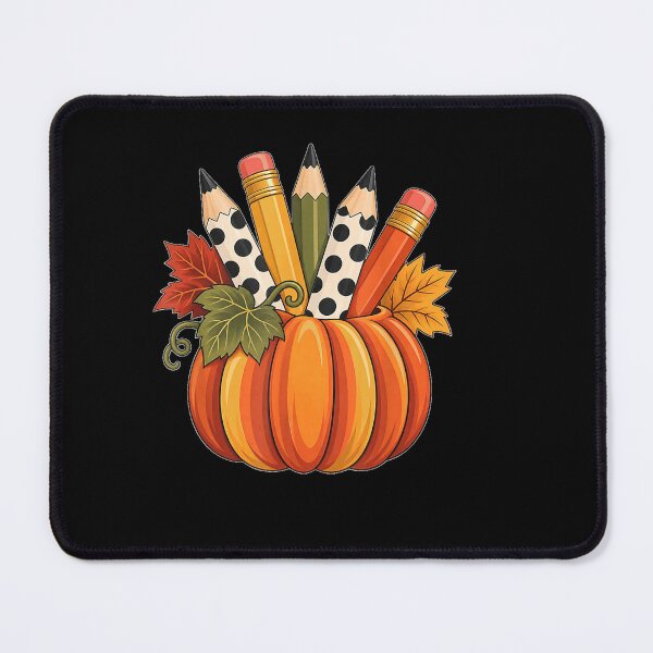 Item preview, Pumpkin with Polka Dot Pencils Retro Fall Teacher or Student designed and sold by 68MadagascarZoo.