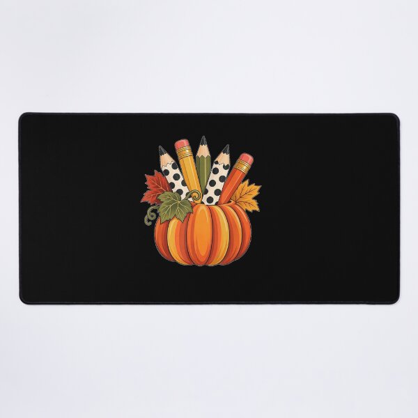 Item preview, Pumpkin with Polka Dot Pencils Retro Fall Teacher or Student designed and sold by 68MadagascarZoo.