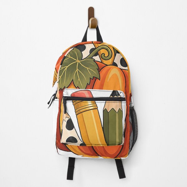 Item preview, Pumpkin with Polka Dot Pencils Retro Fall Teacher or Student designed and sold by 68MadagascarZoo.