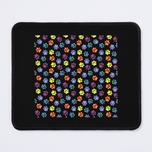 Item preview, Black Rainbow Paw Print Pattern designed and sold by DesignMustangd.