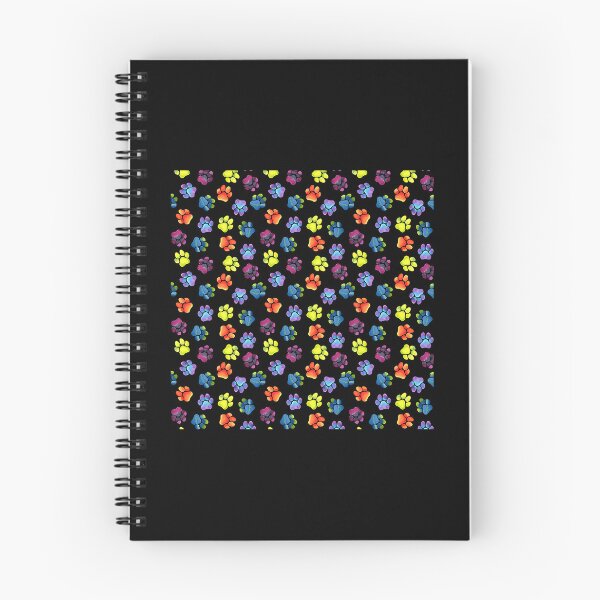 Item preview, Black Rainbow Paw Print Pattern designed and sold by DesignMustangd.
