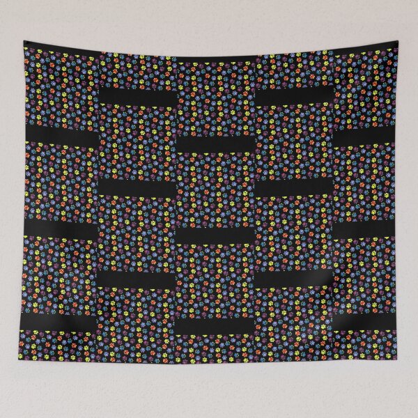 Item preview, Black Rainbow Paw Print Pattern designed and sold by DesignMustangd.