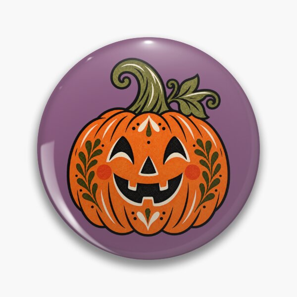 Item preview, Smiling Folk Art Jack-o’-Lantern designed and sold by Everwood Art Studio.
