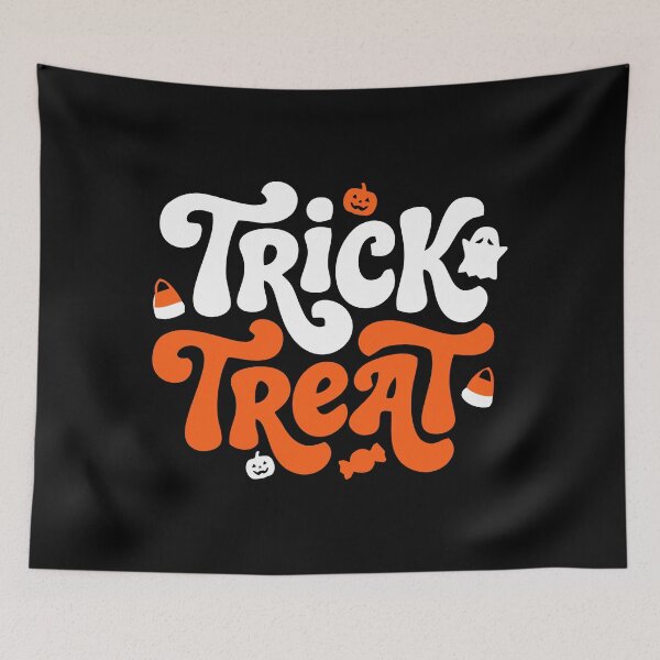 Item preview, Trick Treat Cute Halloween Typography designed and sold by mazyoy.