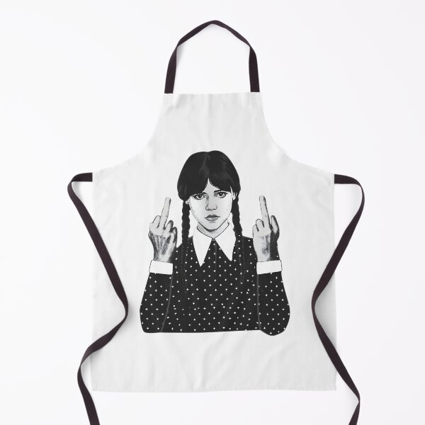 Item preview, Wednesday Addams Inspired Dark Humor Illustration Flipping the Bird designed and sold by hkteck.
