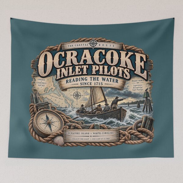 Item preview, Ocracoke Inlet Pilots Reading the Water designed and sold by The Coastal Route.