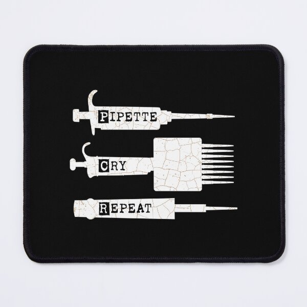 Item preview, Pcr Pipette Cry Repeat Silhouette Design With Three Types Of Pipettes designed and sold by giffywallss.