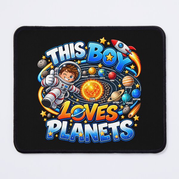 Item preview, This Boy Loves Planets Space System Lover Retro Solar designed and sold by Genius Geek.