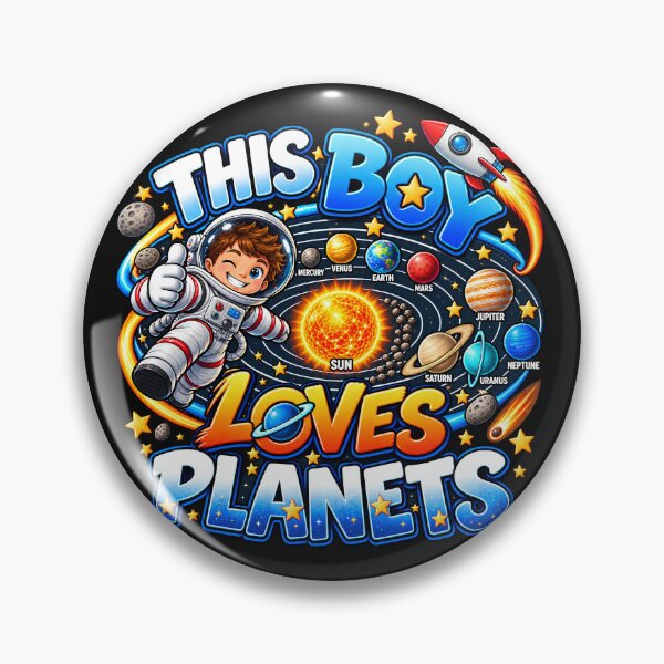 Item preview, This Boy Loves Planets Space System Lover Retro Solar designed and sold by Genius Geek.