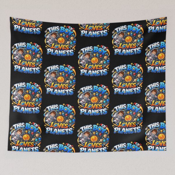Item preview, This Boy Loves Planets Space System Lover Retro Solar designed and sold by Genius Geek.