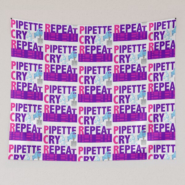 Item preview, Pcr Pipette Cry Repeat Funny Design For Dna Biotechnology Lab Scientist designed and sold by giffywallss.